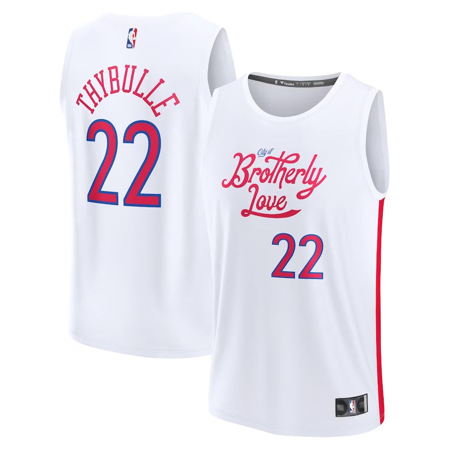 Men Philadelphia 76ers #22 Matisse Thybulle Fanatics Branded White City Edition 2022-23 Fastbreak NBA Jersey